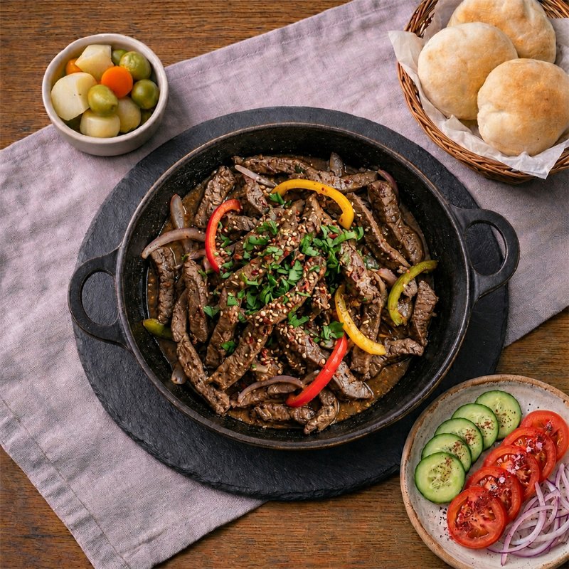 Liver with vegetables