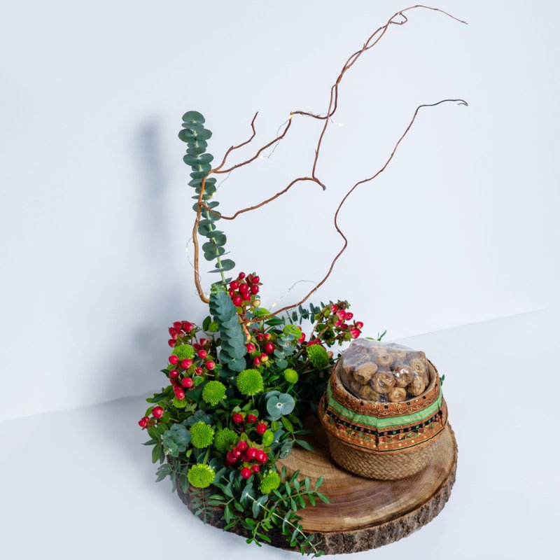 A Ramadan gift of flowers and dates
