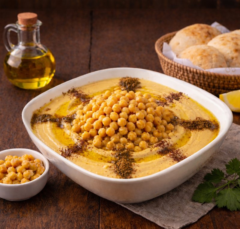 Hummus with oil