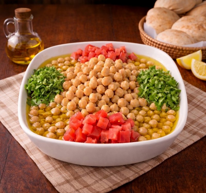 Hummus hab with oil