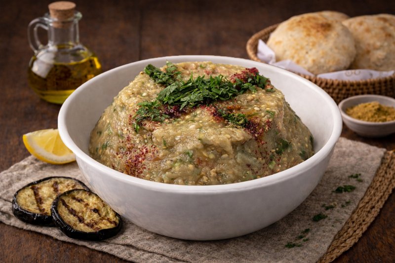 plane baba ghanoush